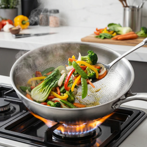 Titanium Hammered Wok Pan